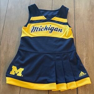 Michigan Adidas Navy and Yellow Cheer Dress